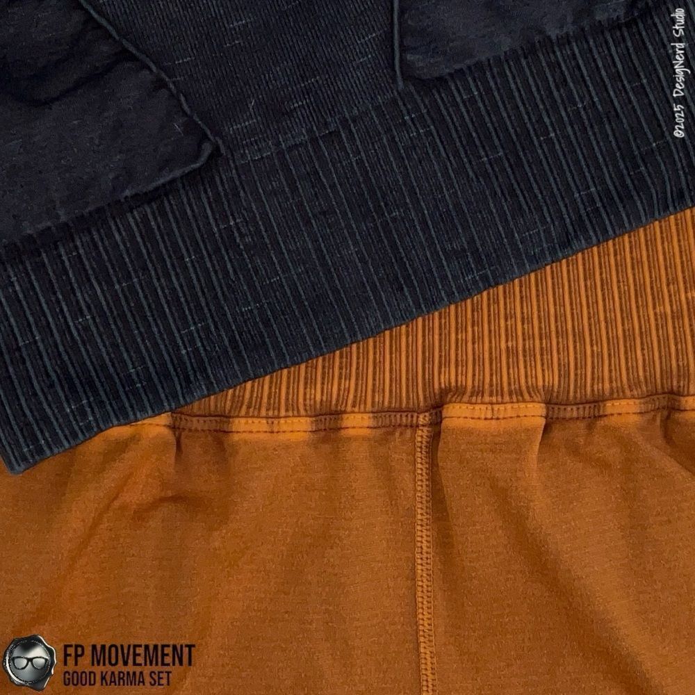 FP MOVEMENT GOOD KARMA SET BLACK SQUARE NECK BRA + TOASTED COCONUT FLARE LEGGING - Picture 11 of 15